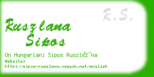 ruszlana sipos business card